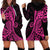 Pink Polynesia Paisley Hoodie Dress Polynesian With Tropical Flowers LT14 - Polynesian Pride