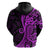 Polynesia Paisley Hoodie Polynesian With Tropical Flowers - Purple LT14 - Polynesian Pride