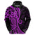 Polynesia Paisley Hoodie Polynesian With Tropical Flowers - Purple LT14 - Polynesian Pride