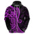 Polynesia Paisley Hoodie Polynesian With Tropical Flowers - Purple LT14 - Polynesian Pride