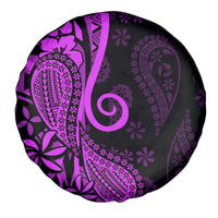 Polynesia Paisley Spare Tire Cover Polynesian With Tropical Flowers - Purple LT14 - Polynesian Pride