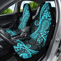 Polynesia Paisley Car Seat Cover Polynesian With Tropical Flowers - Turquoise LT14 - Polynesian Pride