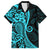 Polynesia Paisley Hawaiian Shirt Polynesian With Tropical Flowers - Turquoise LT14 Turquoise - Polynesian Pride