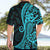 Polynesia Paisley Hawaiian Shirt Polynesian With Tropical Flowers - Turquoise LT14 - Polynesian Pride