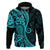 Polynesia Paisley Hoodie Polynesian With Tropical Flowers - Turquoise LT14 Pullover Hoodie Turquoise - Polynesian Pride