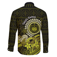 Lime Green Talofa Samoa Family Matching Short Sleeve Bodycon Dress and Hawaiian Shirt Samoan Kava Bowl Siapo Pattern LT14 - Polynesian Pride