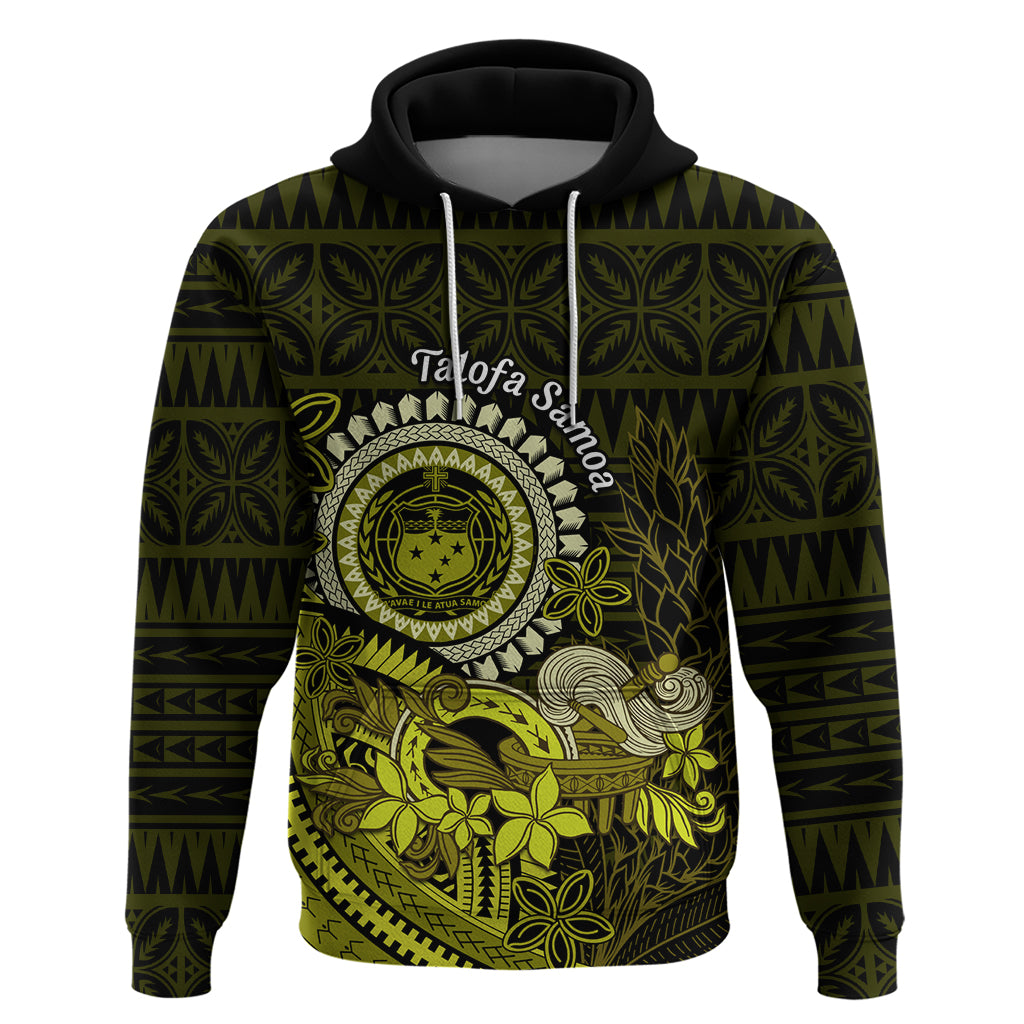 Lime Green Talofa Samoa Hoodie Samoan Kava Bowl Siapo Pattern LT14 Pullover Hoodie Lime Green - Polynesian Pride