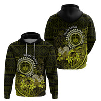 Lime Green Talofa Samoa Hoodie Samoan Kava Bowl Siapo Pattern LT14 - Polynesian Pride