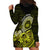 Lime Green Talofa Samoa Hoodie Dress Samoan Kava Bowl Siapo Pattern LT14 - Polynesian Pride