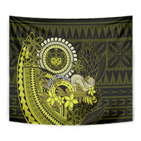 Lime Green Talofa Samoa Tapestry Samoan Kava Bowl Siapo Pattern LT14 - Polynesian Pride