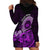 Purple Talofa Samoa Hoodie Dress Samoan Kava Bowl Siapo Pattern LT14 - Polynesian Pride