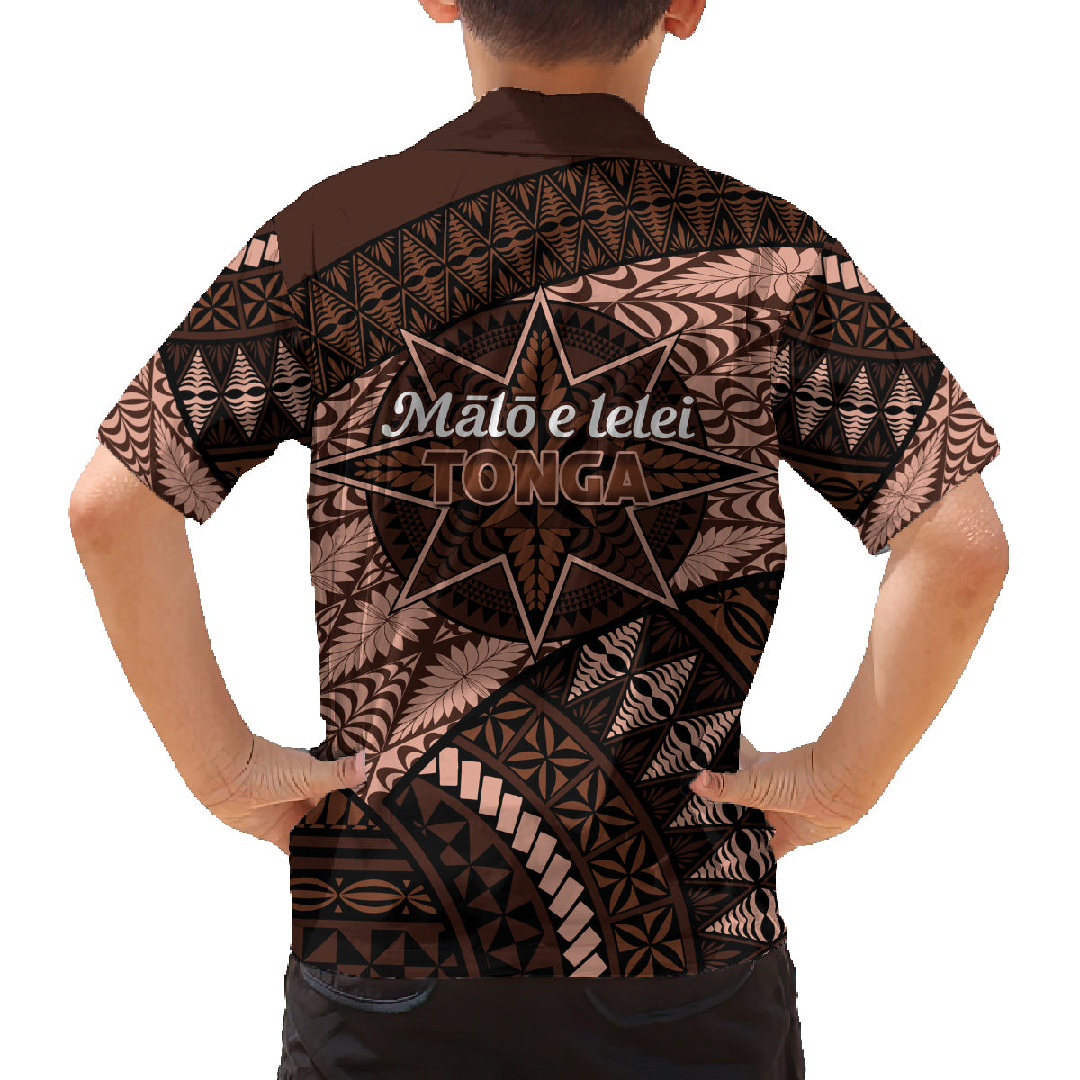 Malo e lelei Tonga Family Matching Tank Maxi Dress and Hawaiian Shirt Tongan Ngatu Pattern Vintage Vibes LT14 - Polynesian Pride