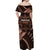 Malo e lelei Tonga Off Shoulder Maxi Dress Tongan Ngatu Pattern Vintage Vibes LT14 - Polynesian Pride