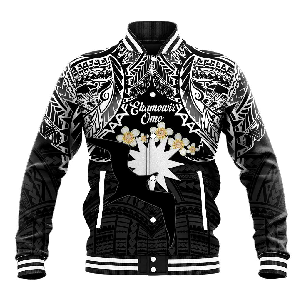 Ekamowir Omo Nauru Baseball Jacket Naoero Twelve-pointed Star Polynesian Tattoo