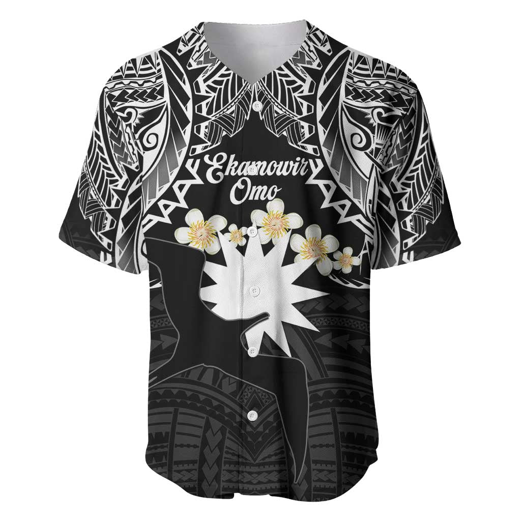 Ekamowir Omo Nauru Baseball Jersey Naoero Twelve-pointed Star Polynesian Tattoo