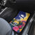 Nauru Independence Day Car Mats Coat Of Arms With Tropical Flowers