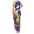 Nauru Independence Day Family Matching Tank Maxi Dress and Hawaiian Shirt Coat Of Arms With Tropical Flowers