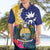 Nauru Independence Day Hawaiian Shirt Coat Of Arms With Tropical Flowers