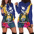 Nauru Independence Day Hoodie Dress Coat Of Arms With Tropical Flowers