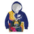 Nauru Independence Day Kid Hoodie Coat Of Arms With Tropical Flowers