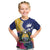 Nauru Independence Day Kid T Shirt Coat Of Arms With Tropical Flowers