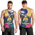 Nauru Independence Day Men Tank Top Coat Of Arms With Tropical Flowers