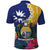 Nauru Independence Day Polo Shirt Coat Of Arms With Tropical Flowers