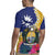 Nauru Independence Day Rugby Jersey Coat Of Arms With Tropical Flowers