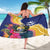 Nauru Independence Day Sarong Coat Of Arms With Tropical Flowers