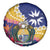 Nauru Independence Day Spare Tire Cover Coat Of Arms With Tropical Flowers