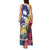 Nauru Independence Day Tank Maxi Dress Coat Of Arms With Tropical Flowers