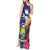 Nauru Independence Day Tank Maxi Dress Coat Of Arms With Tropical Flowers