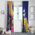 Nauru Independence Day Window Curtain Coat Of Arms With Tropical Flowers