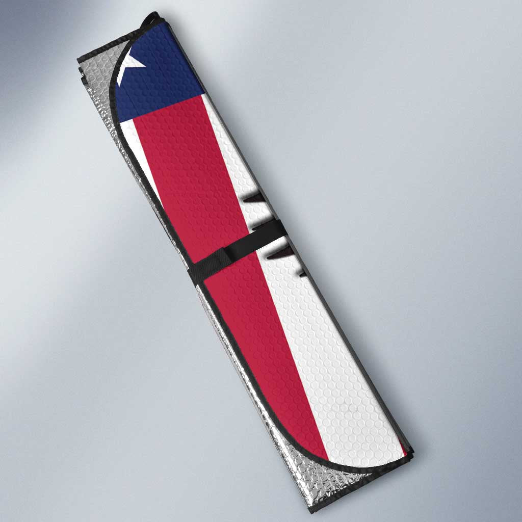 United States and American Samoa Auto Sun Shade USA Flag Eagle With Seal Tropical Flowers