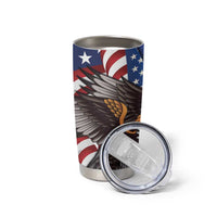United States and Northern Mariana Islands Tumbler Cup USA Flag Eagle CNMI Latte Stone Tropical Flowers LT14 - Polynesian Pride