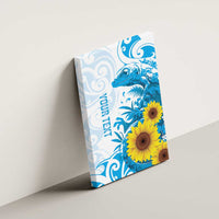 New Zealand Autism Awareness Month Canvas Wall Art Takiwatanga Maori Lizard With Sunflower