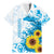 New Zealand Autism Awareness Month Family Matching Mermaid Dress and Hawaiian Shirt Takiwatanga Maori Lizard With Sunflower