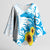 New Zealand Autism Awareness Month Kimono Sleeve Blouse Takiwatanga Maori Lizard With Sunflower - Polynesian Pride
