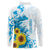 New Zealand Autism Awareness Month Long Sleeve Polo Shirt Takiwatanga Maori Lizard With Sunflower