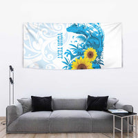 New Zealand Autism Awareness Month Tapestry Takiwatanga Maori Lizard With Sunflower