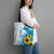 New Zealand Autism Awareness Month Tote Bag Takiwatanga Maori Lizard With Sunflower - Polynesian Pride