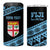 Fiji Rugby 2025 Custom 4 in 1 Can Cooler Tumbler Fijian Tapa Toso Viti Toso - Black