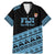 Fiji Rugby 2025 Custom Family Matching Mermaid Dress and Hawaiian Shirt Fijian Tapa Toso Viti Toso - Black