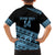 Fiji Rugby 2025 Custom Family Matching Off The Shoulder Long Sleeve Dress and Hawaiian Shirt Fijian Tapa Toso Viti Toso - Black
