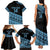 Fiji Rugby 2025 Custom Family Matching Tank Maxi Dress and Hawaiian Shirt Fijian Tapa Toso Viti Toso - Black