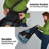 Fiji Rugby 2025 Custom Grocery Bag Fijian Tapa Toso Viti Toso - Black