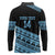 Fiji Rugby 2025 Custom Long Sleeve Polo Shirt Fijian Tapa Toso Viti Toso - Black