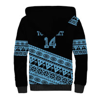 Fiji Rugby 2025 Custom Sherpa Hoodie Fijian Tapa Toso Viti Toso - Black