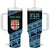 Fiji Rugby 2025 Custom Tumbler With Handle Fijian Tapa Toso Viti Toso - Black