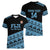 Fiji Rugby 2025 Custom Women V-Neck T-Shirt Fijian Tapa Toso Viti Toso - Black